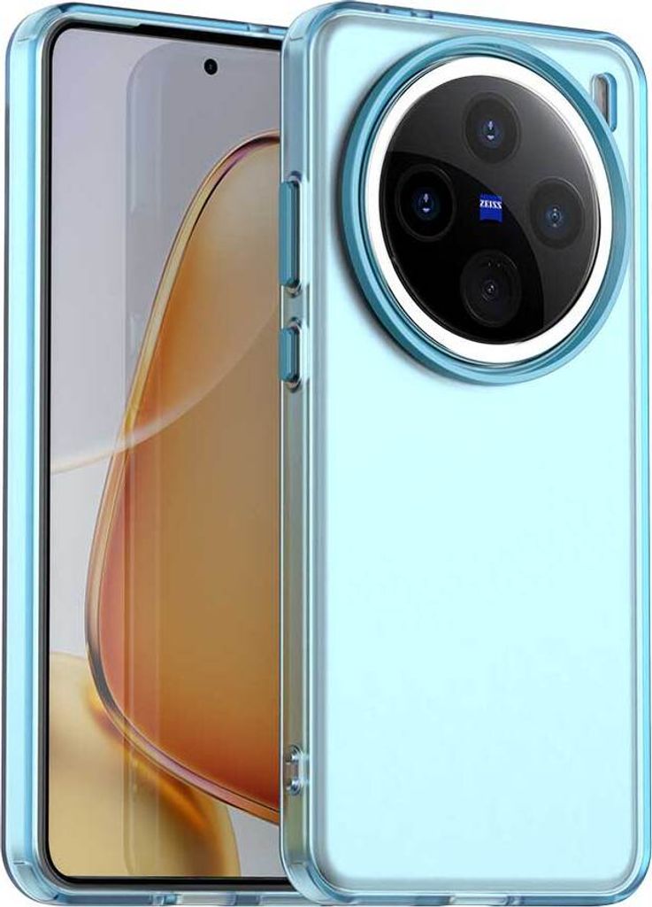 Handyhülle für vivo X200 Pro mini Schlank Durchscheinend Matt Stoßfest Schutzhülle Blau