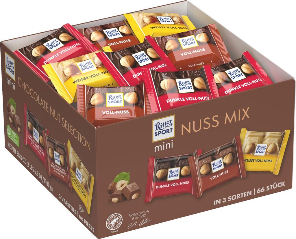Ritter Sport Schokolade Mini Nuss Mix 3387 sort 1100g
