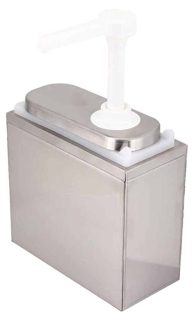 Gewürzspender aus Edelstahl mit PP-Kunststoffpumpe, Saucenspender für Ketchup, Mayonnaise, Steaksauce, Dessertsirup, Essig, Öl, Sojasauce (1L mi...