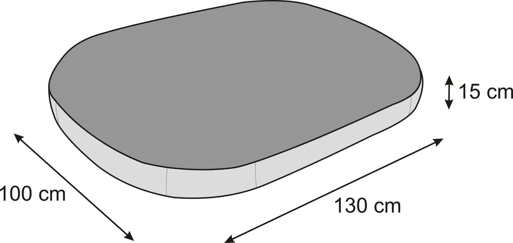Matelas chien imperméable Pillowprim Oval 130x100 cm résistant et doux - 5