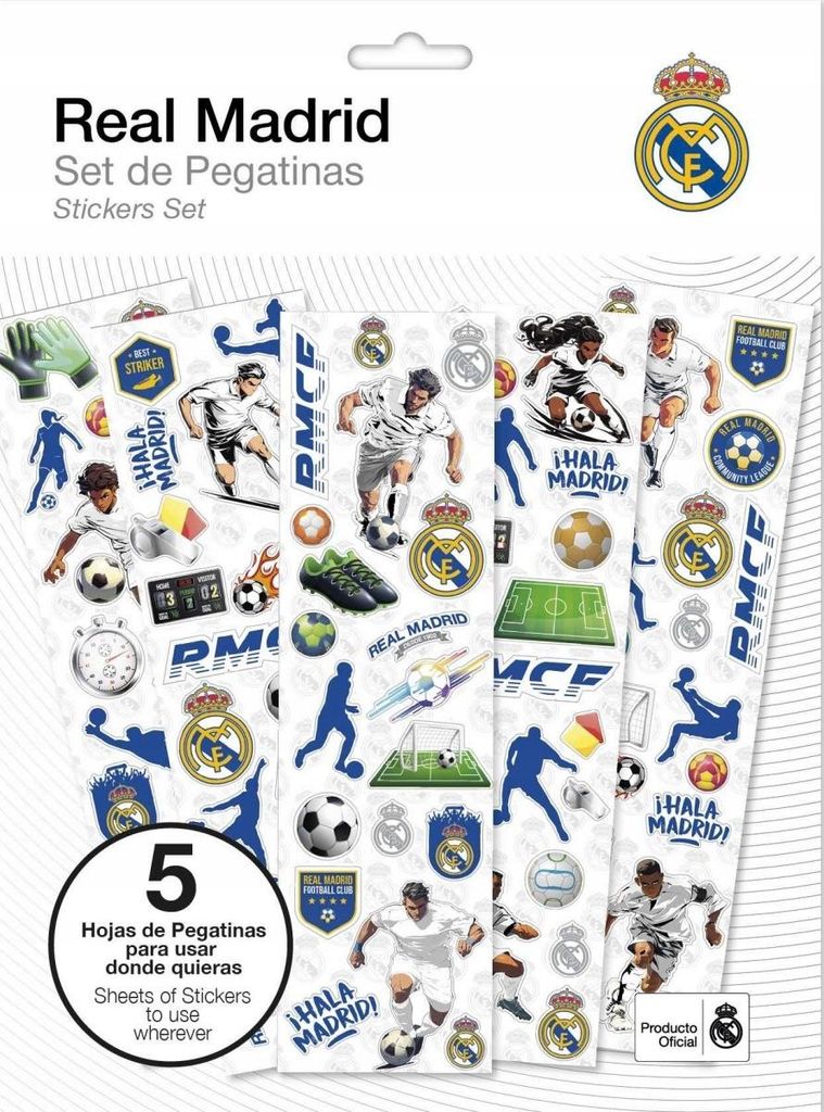 Real Madrid Sticker-Set 5 Bögen Produktbild 