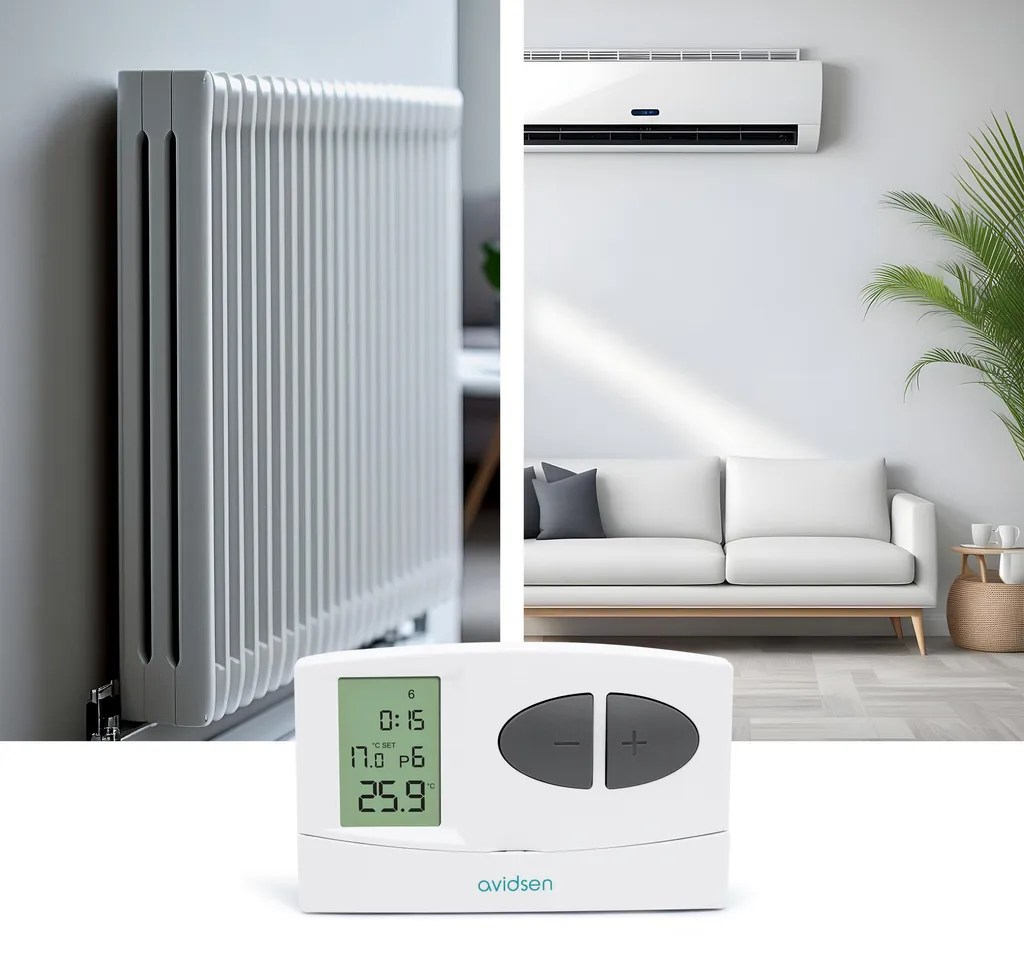 Thermostat d'ambiance filaire programmable pour régulation thermique - 3