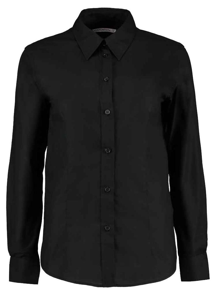 Kustom Kit - Hemd für Damen Langärmlig LT4079 (36 DE) (Schwarz)