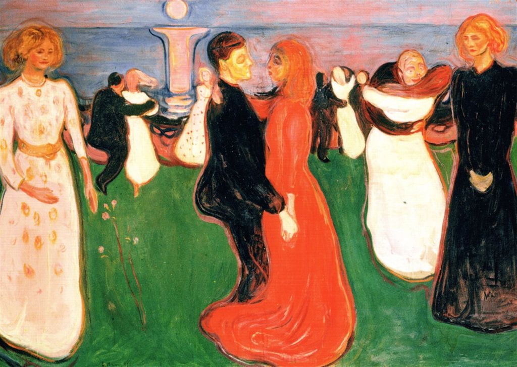 Kunstkarte Edvard Munch "Tanz des Lebens"