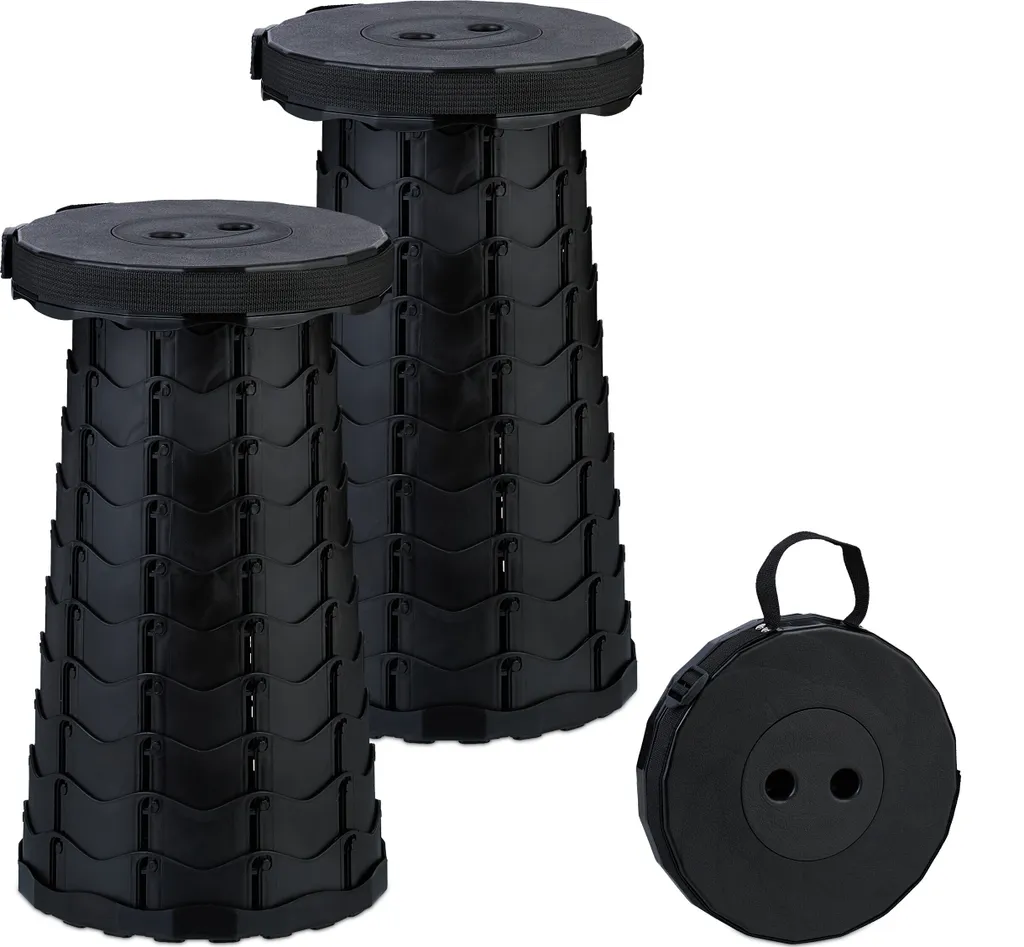 Tabouret Télescopique Portable Lot de 2 : Fini les Douleurs aux Jambes
