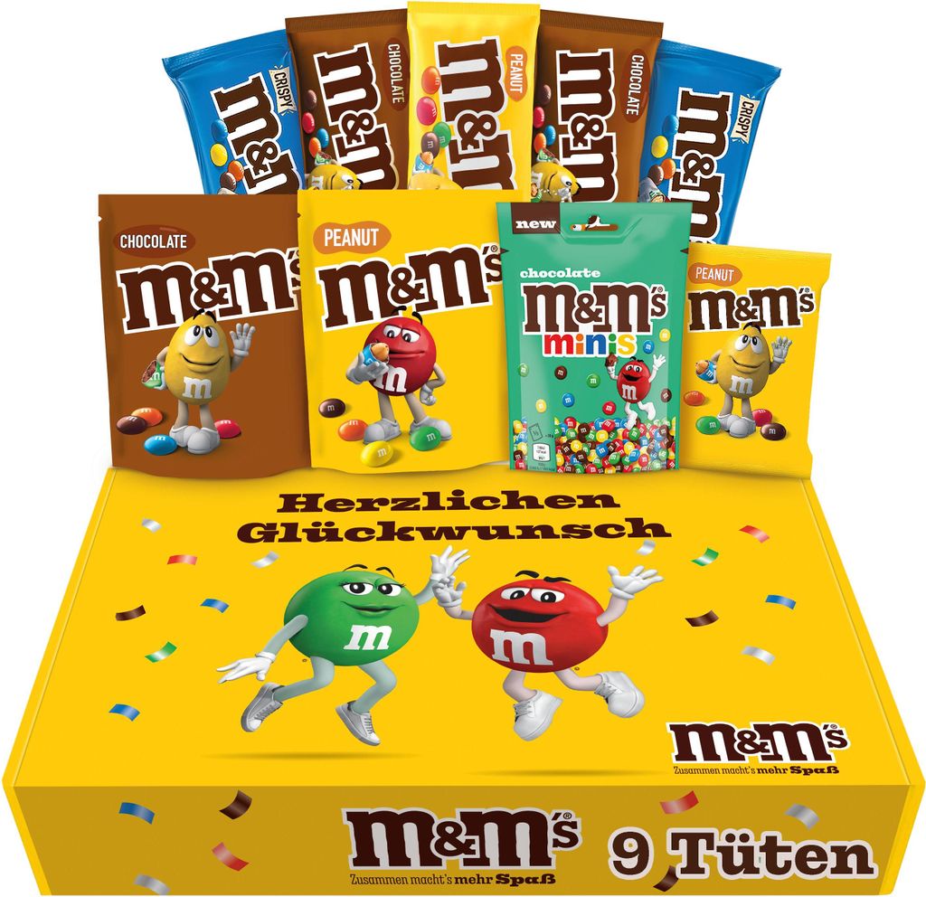 M&M´S Fan-Box "Herzlichen Glückwunsch" I Schokolinsen Produktbild 