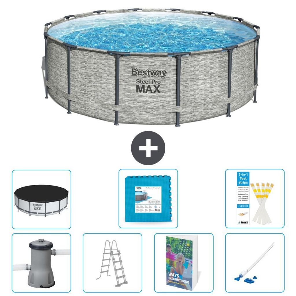 Bestway Steel Pro MAX Rund - 427x122 cm - 8-teilig S531