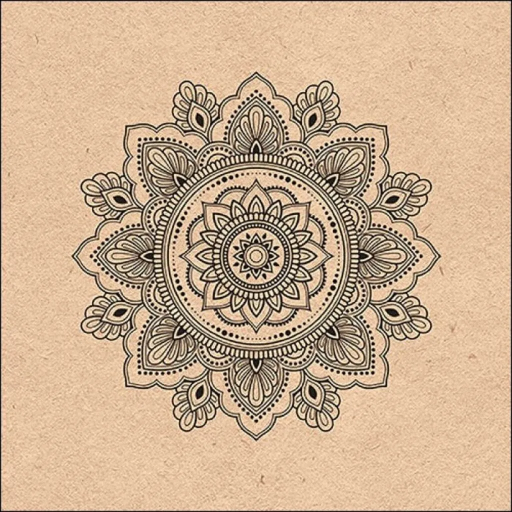 Serviettes Mandala pour décoration de table champêtre et pique-nique