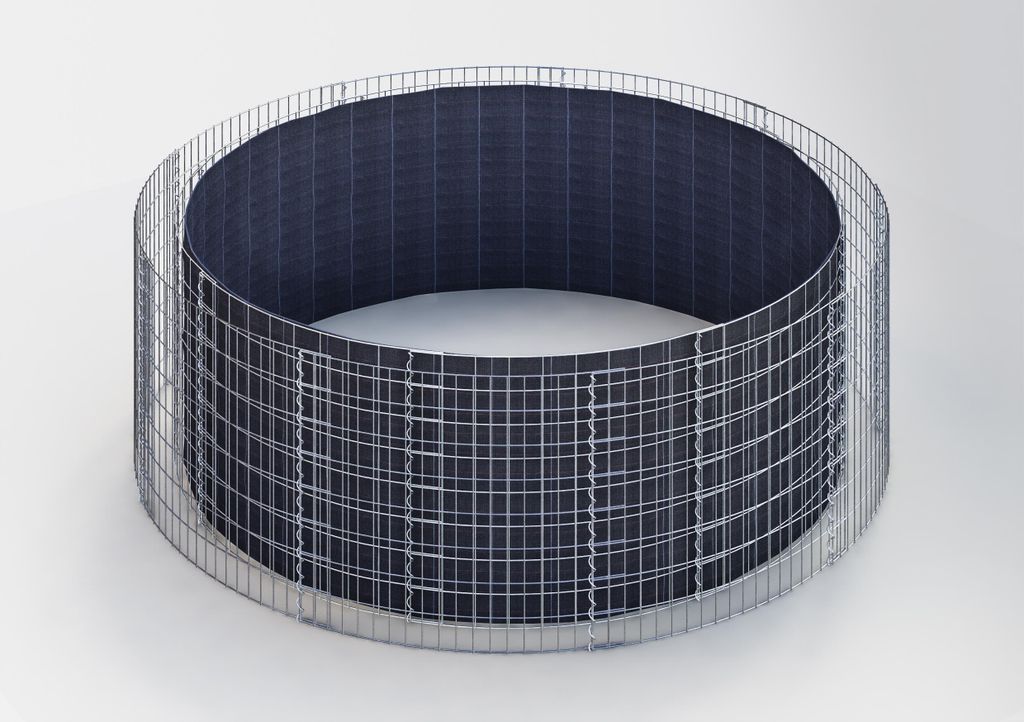 Hochbeet rund, Außendurchmesser 262 cm, Höhe 80 cm, Maschenweite 5 x 10 cm, Wandstärke 15 cm