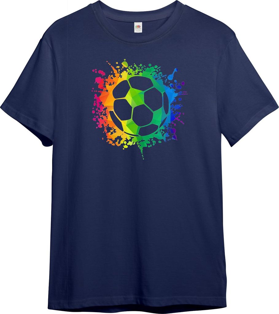 PAULGOS Kinder T-Shirt, Bunter Fußball