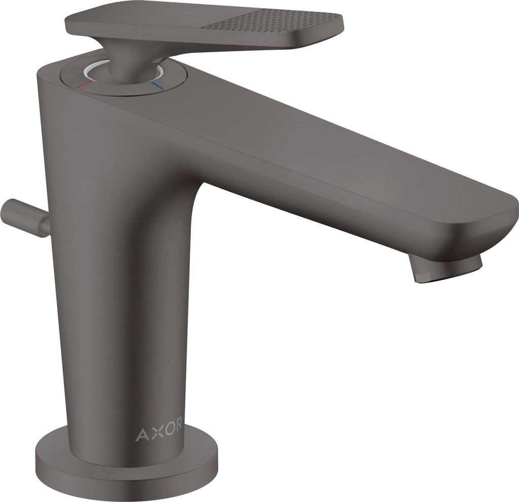 hansgrohe AXOR Citterio C Einhebel-Waschtischmischer 90, mit CoolStart für Handwaschbecken und Zugstangen-Ablaufgarnitur, Cubic cut, 49011340