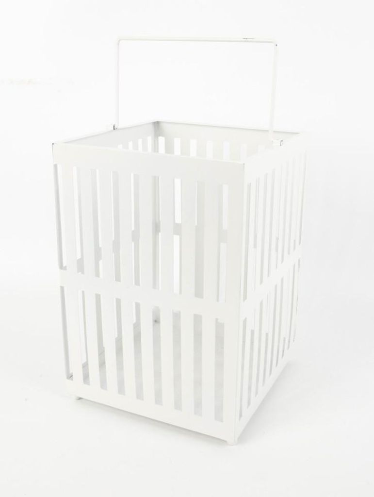 TrendLine Deko-Laterne Metall 26 x 18 cm weiß
