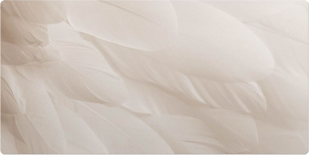 Zarte Federn– Schreibtischunterlage – Schreibtisch Tischunterlage – 100x50 cm – Unterlage Groß Schreibtischmatte