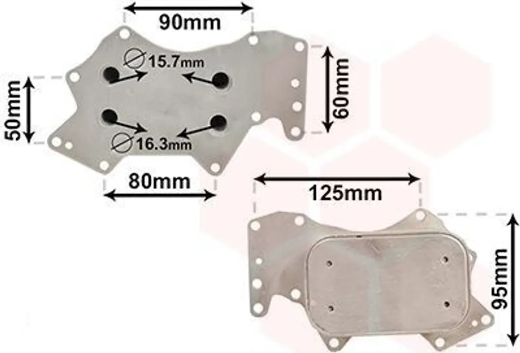 Refroidissement Moteur Audi VW : Échangeur Huile VAN Wezel 03013711