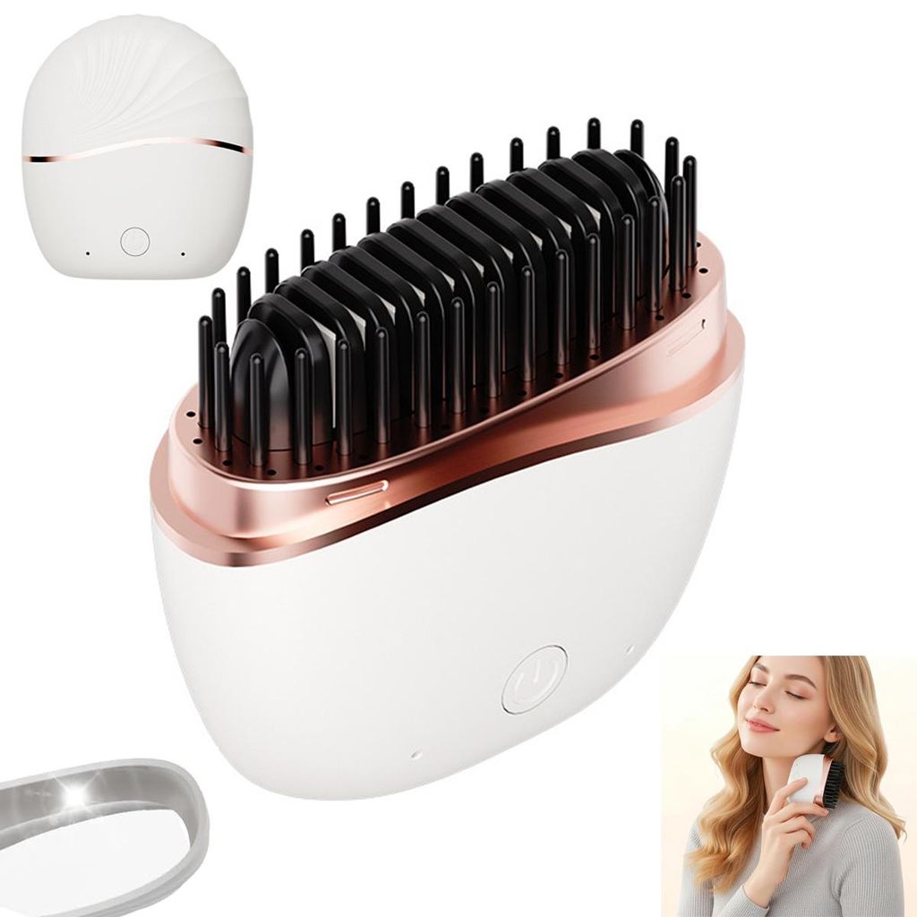 Mini kabelloser Haarglätter,30s Aufheizen,45 Min.Akku,2 Temperaturstufen,USB Type-C,ideal für glattes oder gewelltes Haar,leicht, sicher und effi...