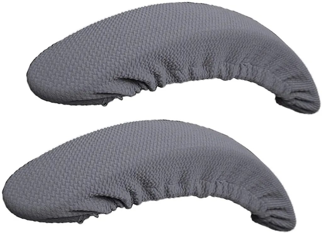 Treer 2 Stück Sofa Armlehnenbezüge - PU-Leder Elastisch, Wasserfest, Weiß