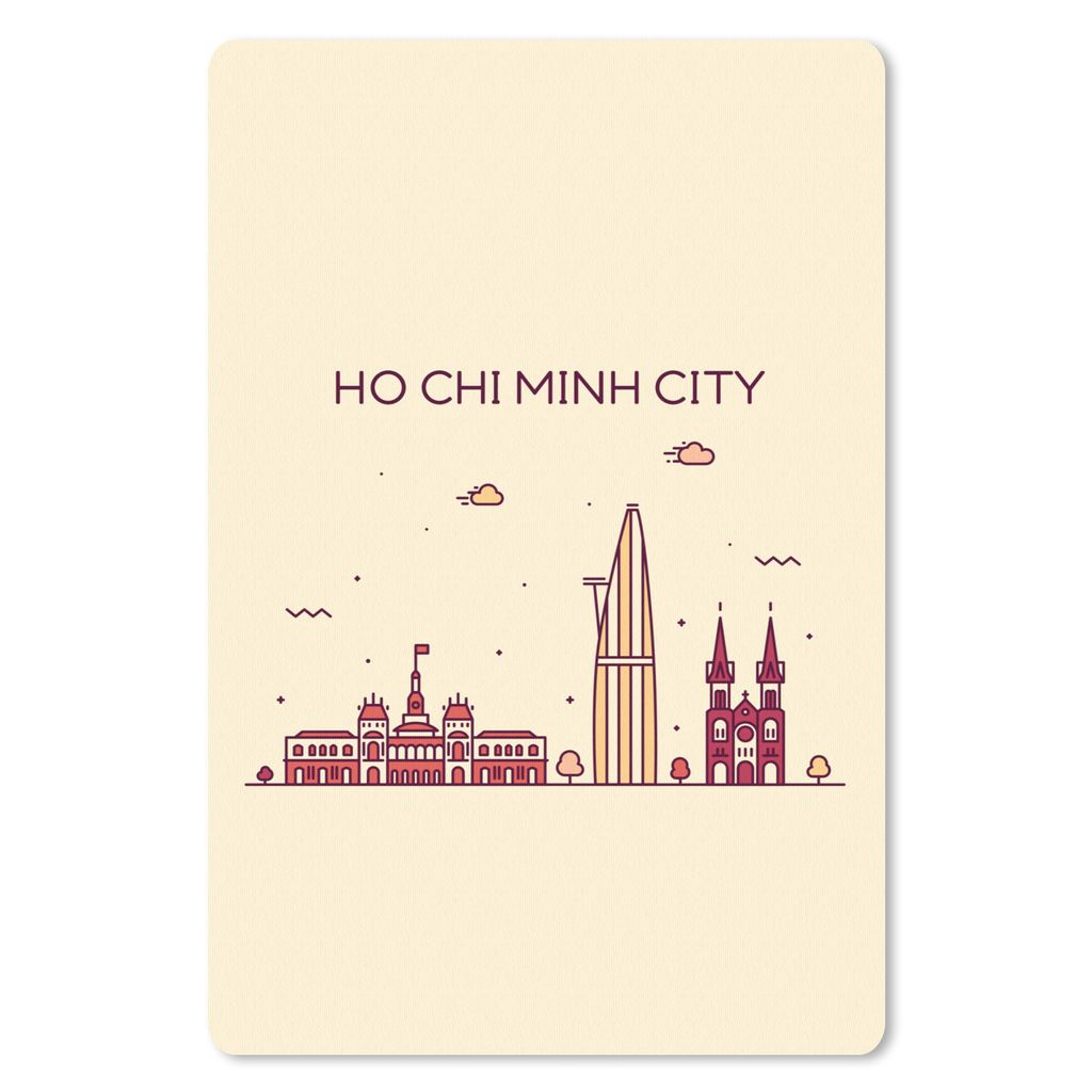 MuchoWow® Mauspad Mousepad Vietnam - Skyline - Ho Chi Minh Produktbild 