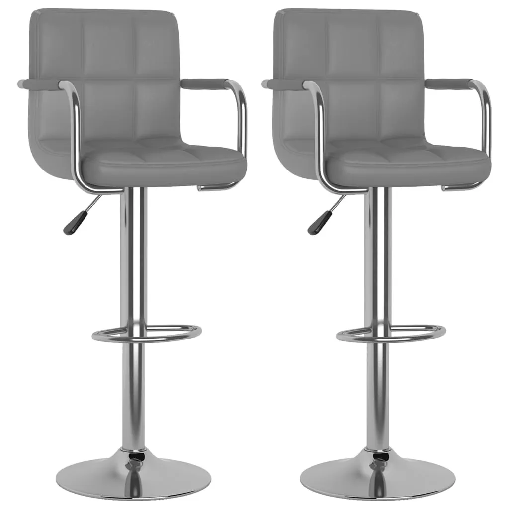 Offerta Set 2 Sgabelli vidaXL Grigio Ecopelle | Prezzo Imbattibile Online