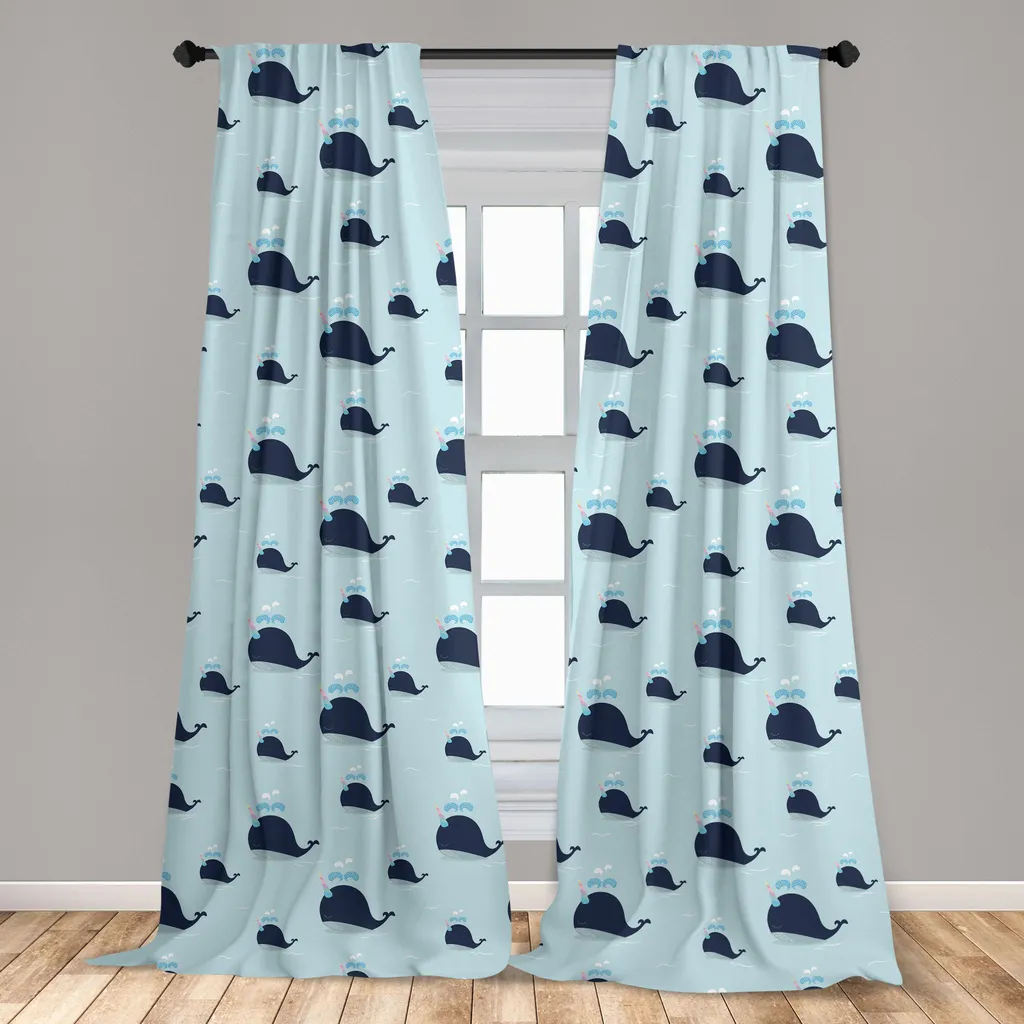 ABAKUHAUS Tende Asilo Nido 2 Pezzi 75x175 cm - Fantasia Nautica Unicorno - 3