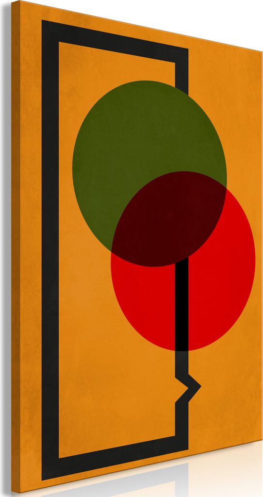 Italienischer Leinwand Leinwandbild - Wheel Composition (1 Part) Vertical 40x60 cm Abstrakt n-A-1356-b-a