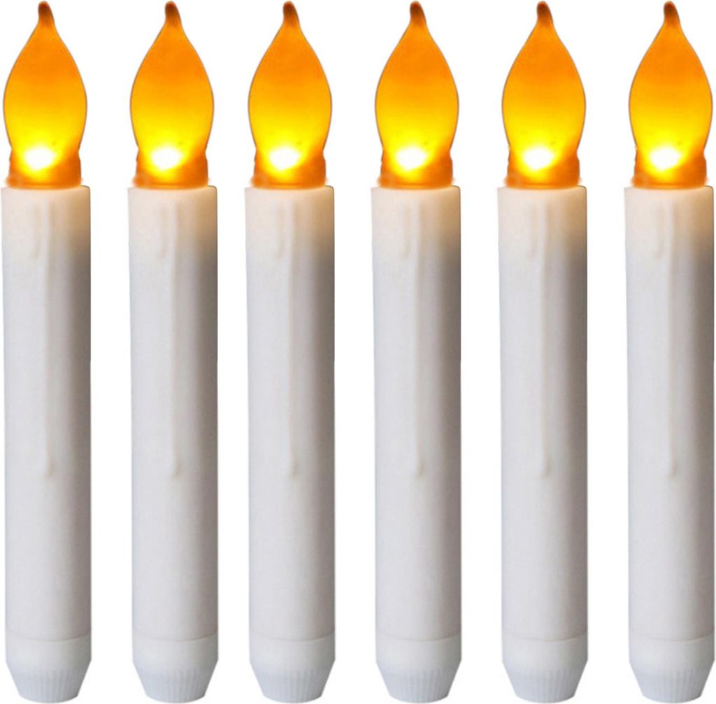 6/12 Stück LED Elektronische Kerze Batteriebetriebene Flammenlose Kerze Realistische flackernde Flamme Urlaubsatmosphäre Kerze