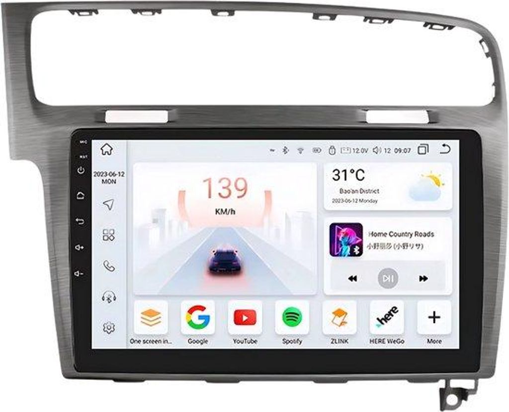 Autoradio mit Bluetooth und CarPlay für VW Golf 7 (2013–2017), kompatibel mit Apple und Android, Stereoanlage, Navigationssystem, 6 GB RAM, 64 G...