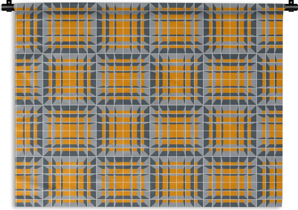MuchoWow Wandteppich Wandbehang Würfel - Muster - 3D 120x90 cm Tapisserie Dekoration Wandtuch - Wohnen - Aufhänger für die Wand