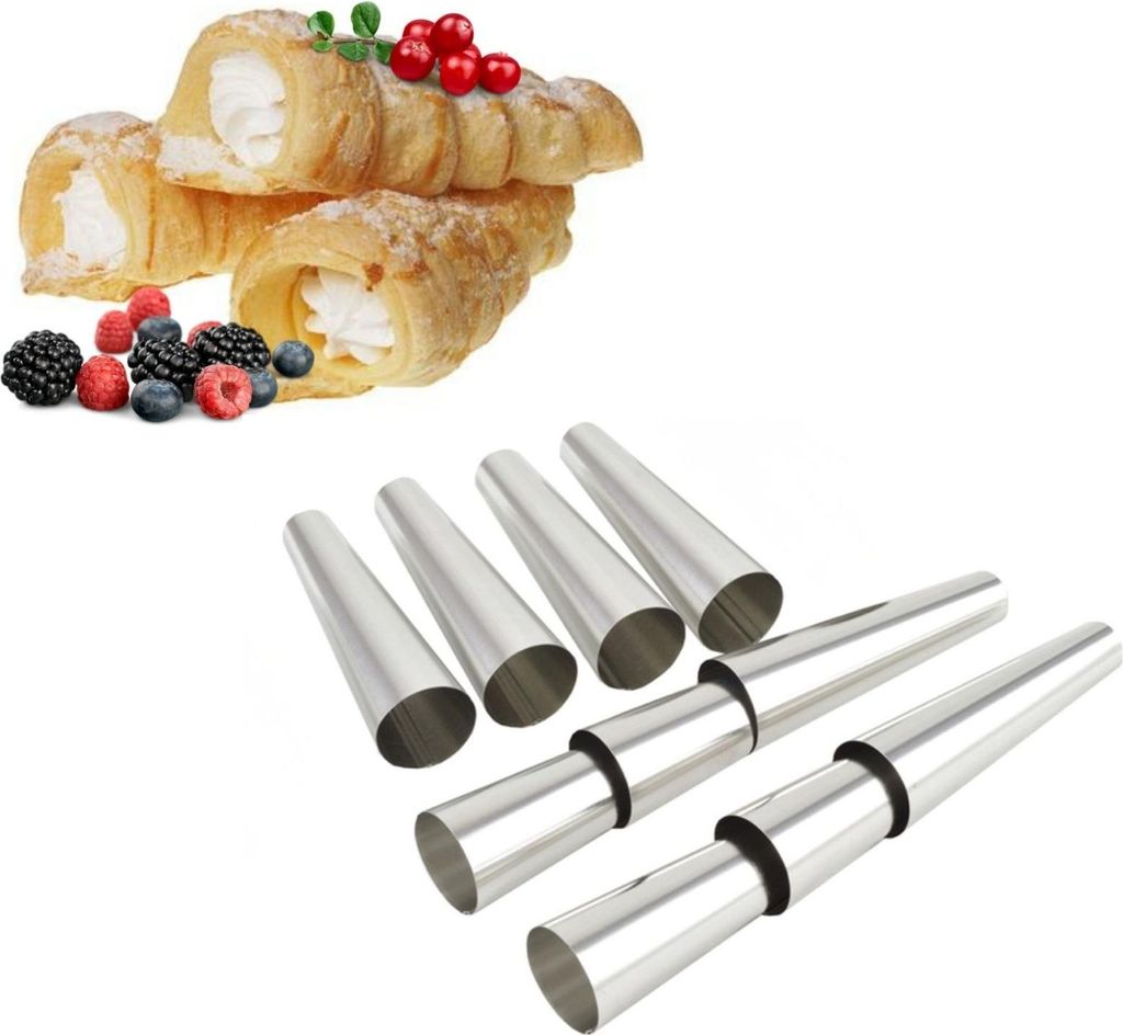Backform 10-er Set Trubotschki aus Edelstahl, klein, L-9 cm Produktbild 