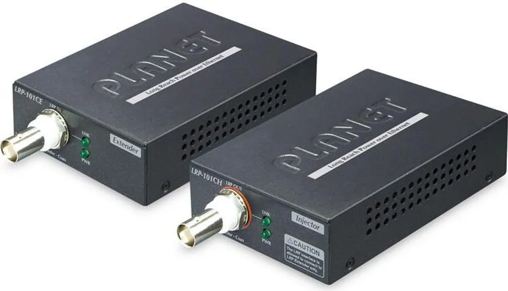 Kit Réseau pour Vidéosurveillance IP sur Coaxial Planet LRP-101C-KIT PoE+