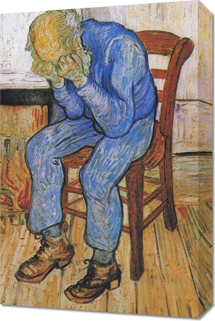 Bild 40x60cm At Eternity's Gate, Van Gogh Vintage für das Wohnzimmer
