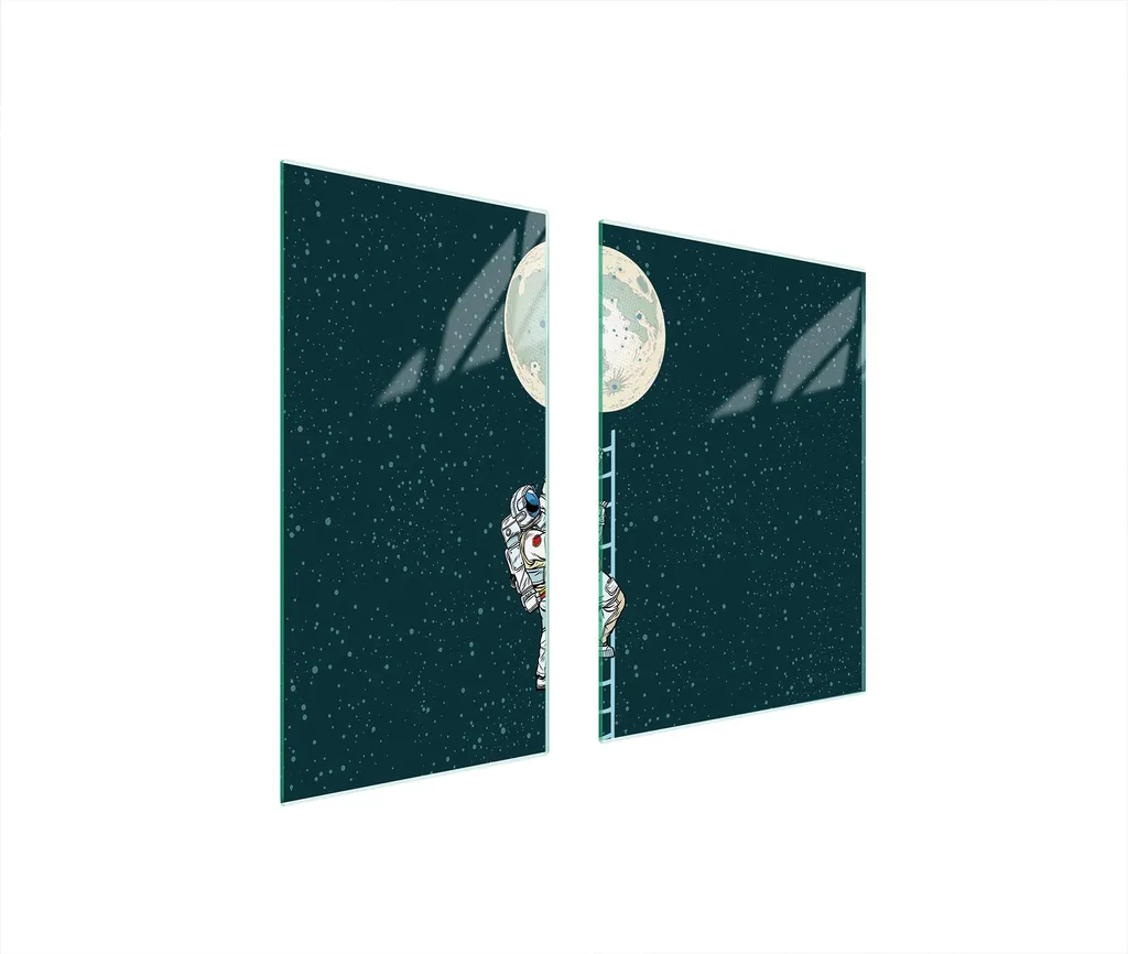 Protezione Piano Cottura Vetro Temperato 75x52 | Tagliere Luna Cosmo