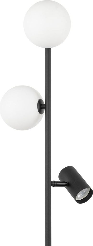 Stehleuchte Metall Glas GU10 152 cm Schwarz Weiß Modern