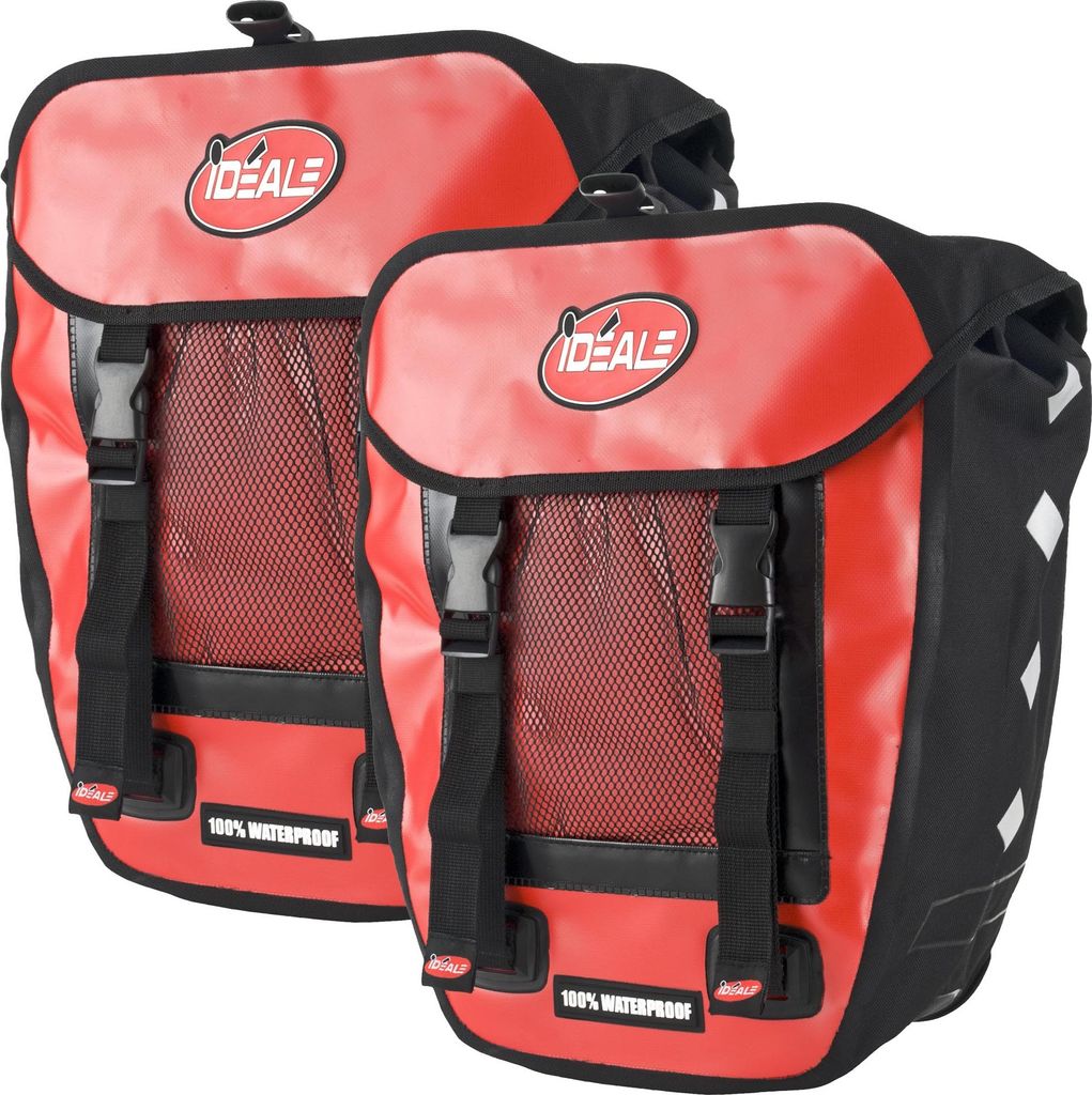 IDEALE HITEC Gepäcktasche Doppeltasche schwarz/rot NEU Produktbild 