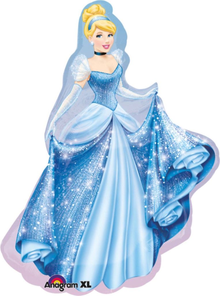 Folienballon „Cinderella“, Disney Princess, 84 cm