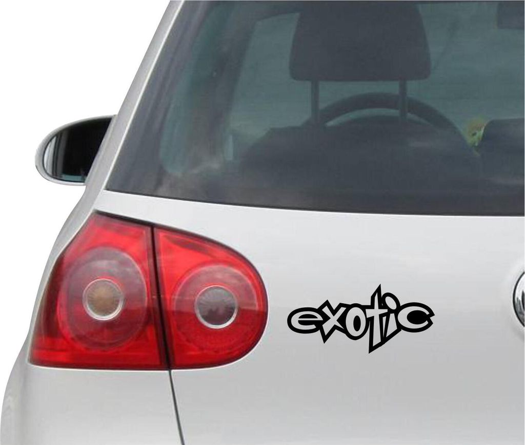 Aufkleber / Autoaufkleber - JDM - Die cut - EXOTIC - Auto, Truck, Notebook, Laptop - Folie Decal Sticker #1259 - schwarz - 139mm x66mm