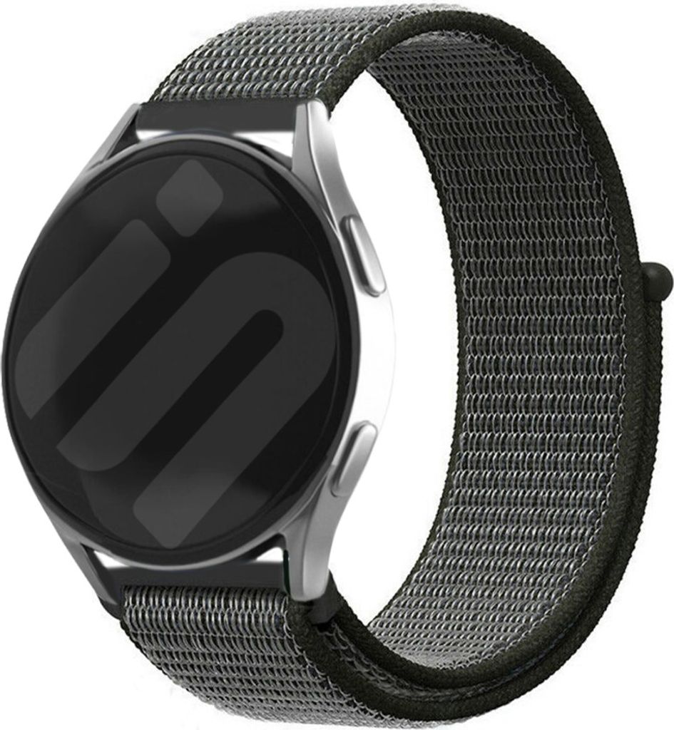 Strap-it Samsung Galaxy Watch 6 Classic 47mm Nylon Armband (Grauoliv)