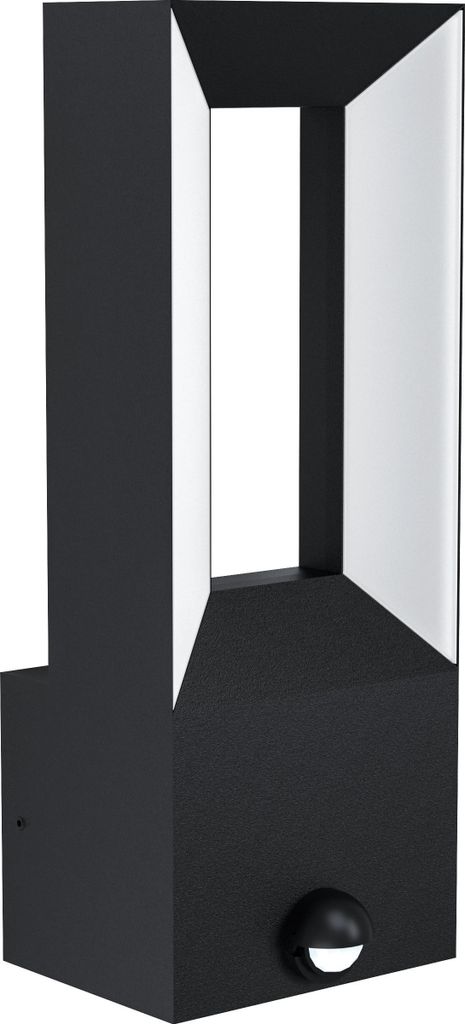RIFORANO Wand-/Deckenleuchte Lampe Beleuchtung - L11 x H29 x AL9,5 cm - schwarz - 2X5W inkl. - IP44