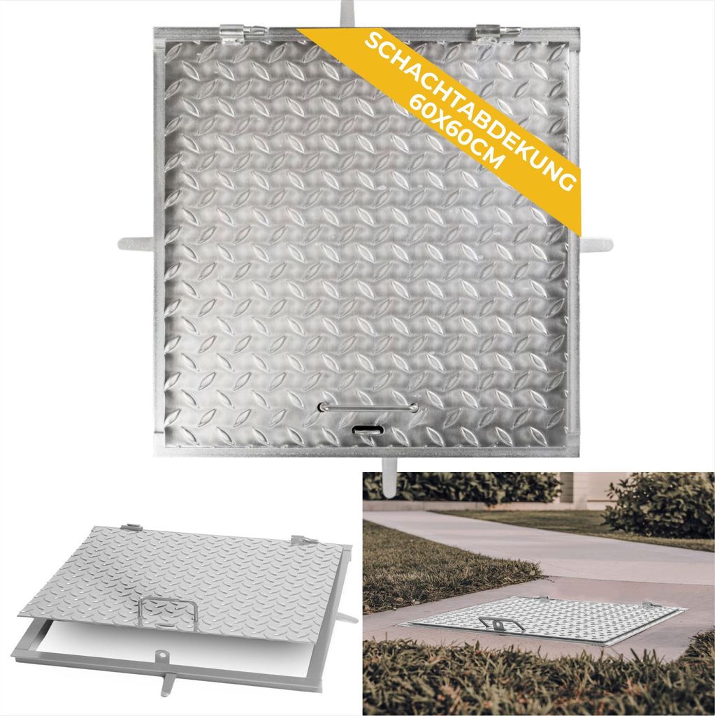 Deckel MC60, 600x600 mm, Kanal-, verzinkt, max. 150 kg Produktbild 