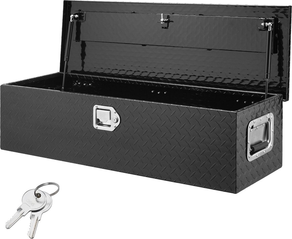 990 x 330 x 254 mm Werkzeugkasten für Lkw-Ladefläche, Abschließbar 83 L Truckbox Werkzeugbox Aufbewahrungs-Werkzeugkasten, 39 kg Tragfähigkeit ...