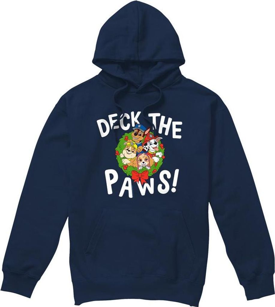 Paw Patrol - "Deck The Paws" Kapuzenpullover für Herren - weihnachtliches Design TV8664 (S) (Marine)
