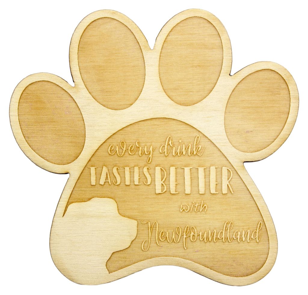 Neufundländer, Newfoundland - Tasse Untersetzer, graviert Untersetzer mit Hund, Geschenk für Hundeliebhaber von Art-Dog Marke