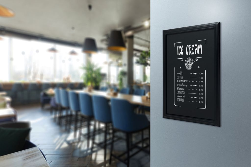 Securit Kreidetafel UNIVERSAL mit Holzrahmen buche