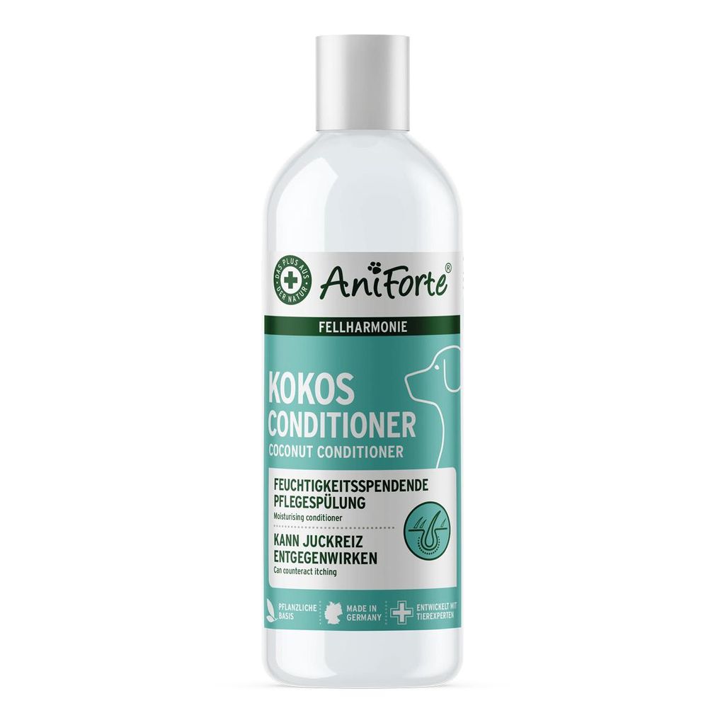 AniForte Fellharmonie Conditioner für Hunde 200ml - Pflegespülung für Hunde mit Kokosöl & Aloe Vera, für Langhaar & Kurzhaar, ohne Parfum