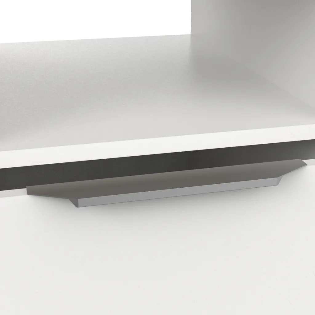 Bureau de Travail avec Rangement Intégré Chêne et Blanc Mat ACCESS