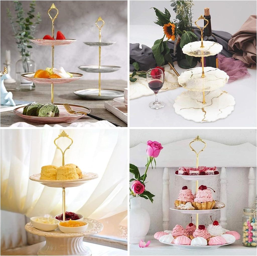 Kuchenständergriff, mehrstufiger Kuchen-Cupcake-Tablettständergriff, Obstteller-Hardware-Zentralgriff-Befestigungen für Geburtstagsfeiern oder d...