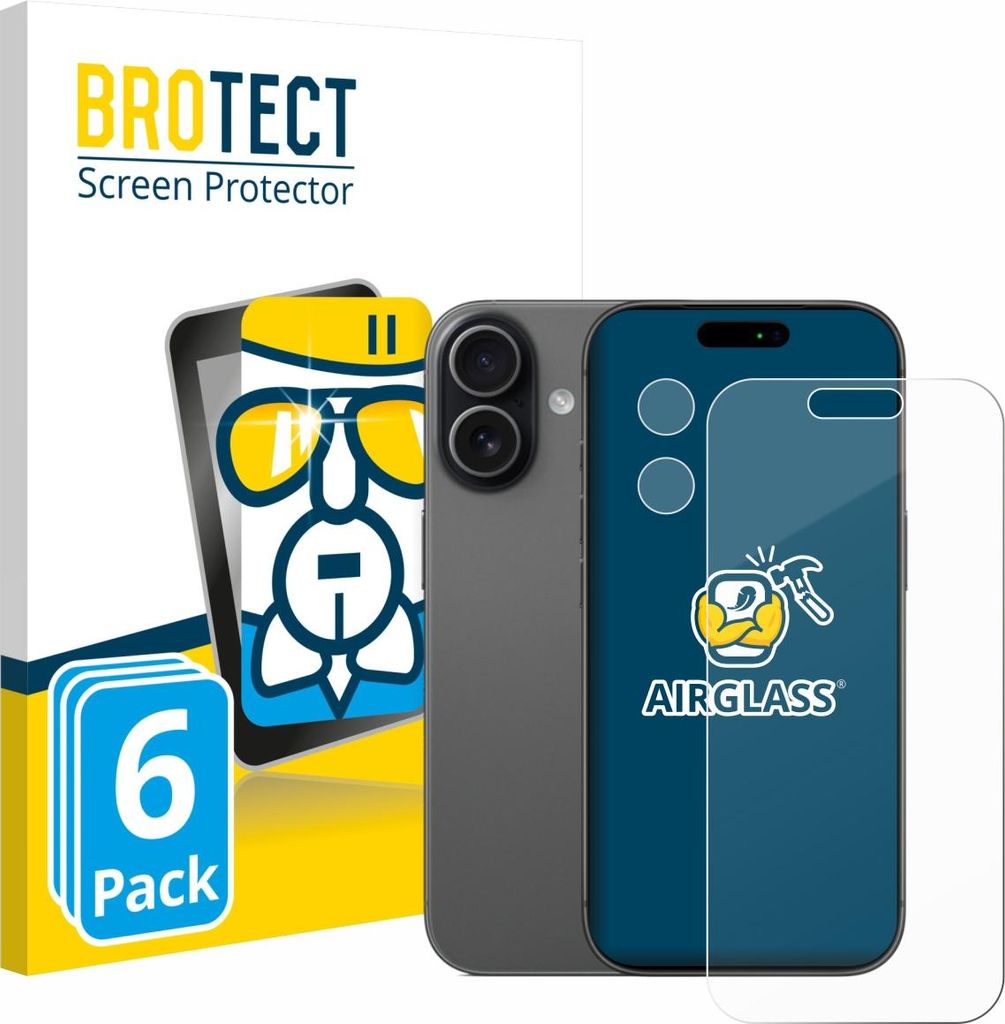 6x BROTECT Schutzglas für Apple iPhone 17 (Display+Kamera) Schutzfolie Panzer Folie Glas Display Schutz klar