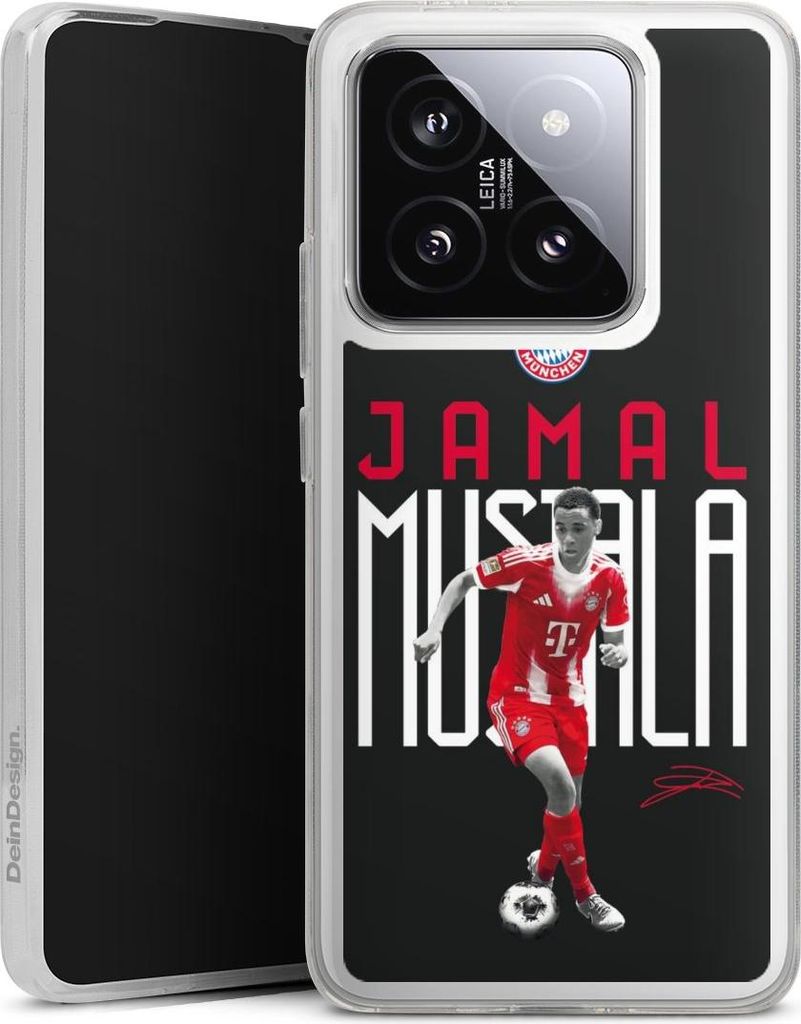 DeinDesign Handyhülle für Xiaomi 14T Silikon Hülle Case Smartphone Schutzhülle FC Bayern München Offizielles Lizenzprodukt Jamal Musiala