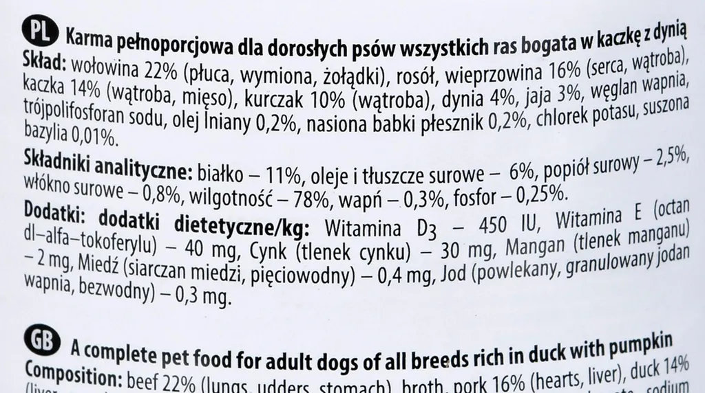 Dolina Noteci Anatra ricca con zucca 400g