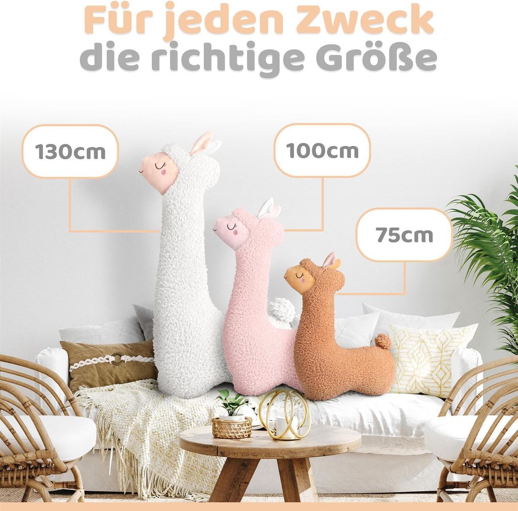 Engelshof Alpaka Seitenschläferkissen Kuscheltier Rosa Produktbild 