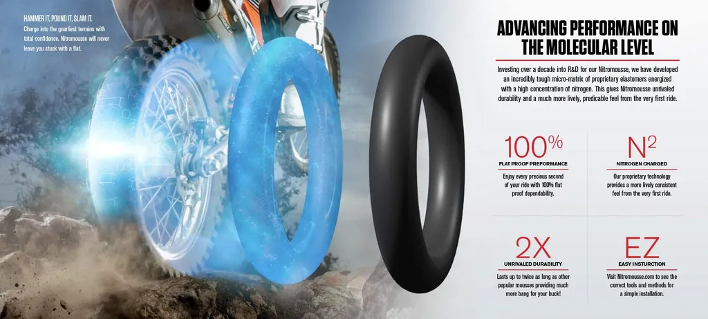 Mousse Anti-Crevaison Moto Nuetech 110/90-19 120/80-19 Terrain Difficile